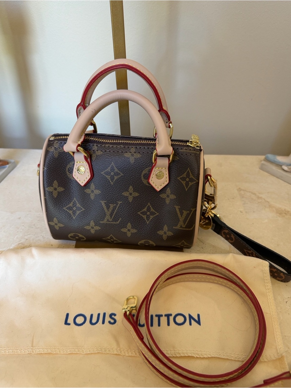 LUX inspired Mini Handbag in Brown Monogram with crossbody